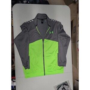 Under Armour Men’s Full Zip Jacket M Fitted Grey/Fluorescent NFL Combine (BB32)